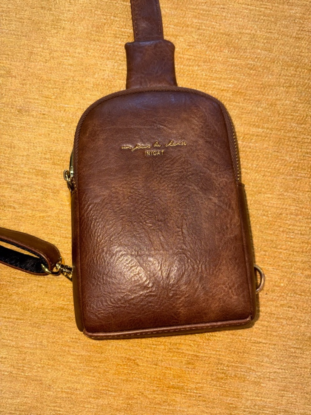Classic Brown Leather Crossbody Sling Bag - Picture 2 of 5
